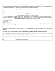 Form 5DC31 Motion for Order to Show Cause on Garnishee; Declaration and Order - Hawaii, Page 2