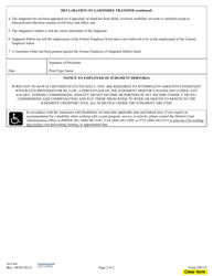 Form 5DC33 Affidavit on Garnishee Transfer; Exhibit(S) Notice to Employer of Judgment Debtor(S); Garnishee Information - Hawaii, Page 2