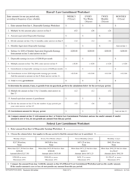 Form 5DC27C Garnishee Calculation Worksheet - Hawaii, Page 2