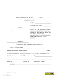 HRCP Form 29 &quot;Notice of Appeal to the Circuit Court&quot; - Hawaii