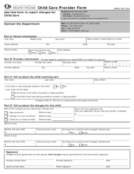 Form HW0427 &quot;Child Care Provider Form&quot; - Idaho