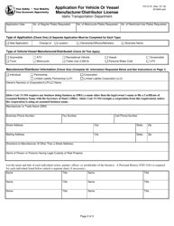 Form ITD3172 Application for Vehicle or Vessel Manufacturer/Distributor License - Idaho, Page 2