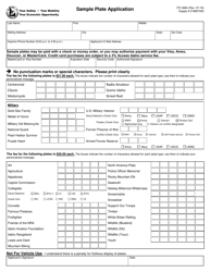 Form ITD3684 Sample Plate Application - Idaho