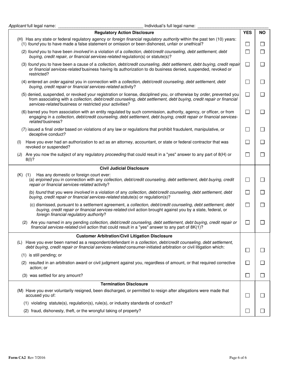 Form CA2 - Fill Out, Sign Online and Download Printable PDF, Idaho ...