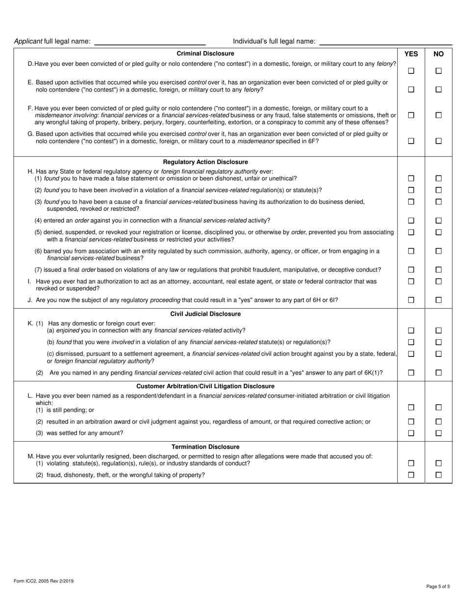 Form ICC2 Idaho Consumer Lender Application Form - Idaho, Page 5