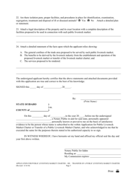 Application for Public Livestock Market Charter or Transfer of a Public Livestock Market Charter - Idaho, Page 3