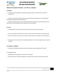 On-Farm Readiness Review Preparedness Worksheet - Idaho, Page 15