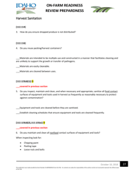 On-Farm Readiness Review Preparedness Worksheet - Idaho, Page 27