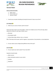 On-Farm Readiness Review Preparedness Worksheet - Idaho, Page 30