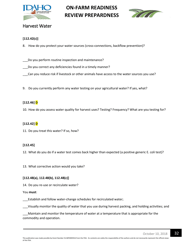 On-Farm Readiness Review Preparedness Worksheet - Idaho, Page 32