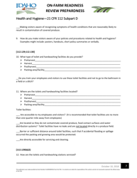 On-Farm Readiness Review Preparedness Worksheet - Idaho, Page 7