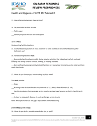 On-Farm Readiness Review Preparedness Worksheet - Idaho, Page 8