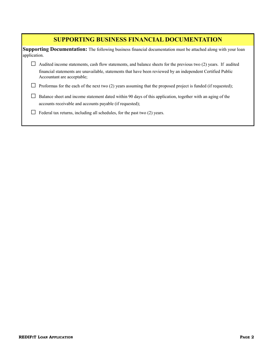 Redifit Loan Application - Idaho, Page 3