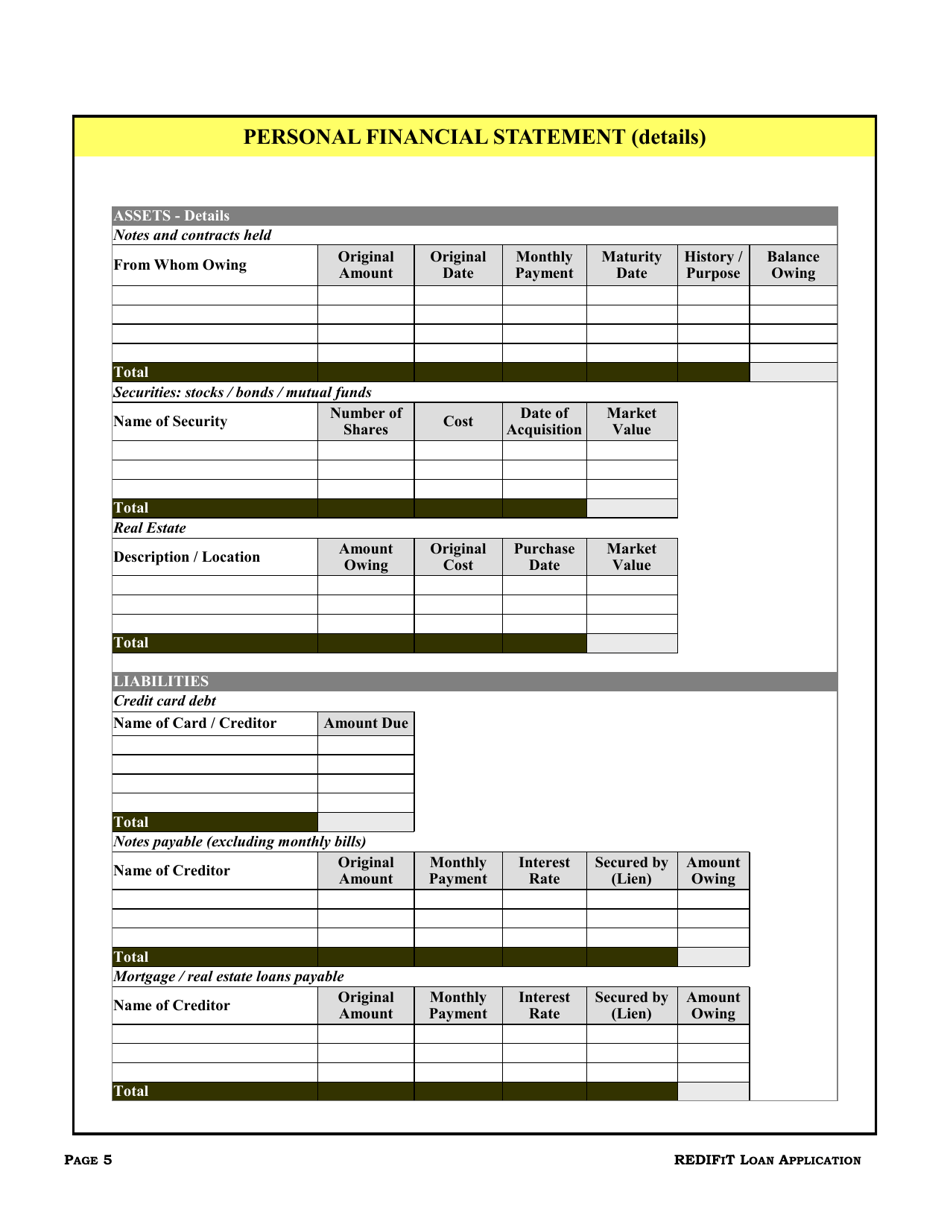 Redifit Loan Application - Idaho, Page 6