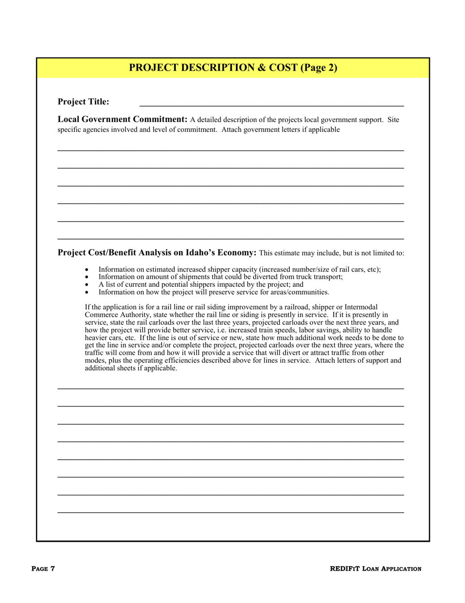 Redifit Loan Application - Idaho, Page 8