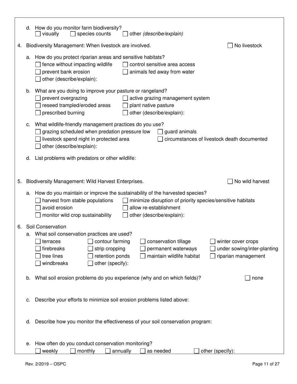 Organic System Plan for Crops - Idaho, Page 11