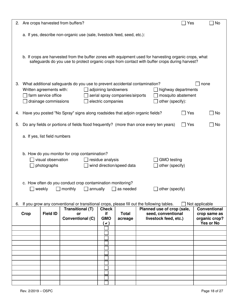 Organic System Plan for Crops - Idaho, Page 18