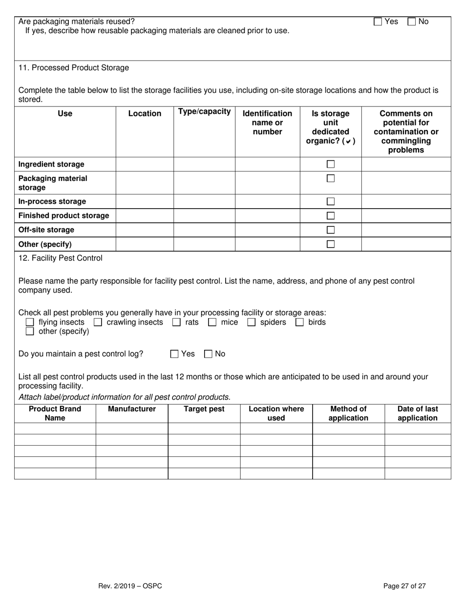Organic System Plan for Crops - Idaho, Page 27