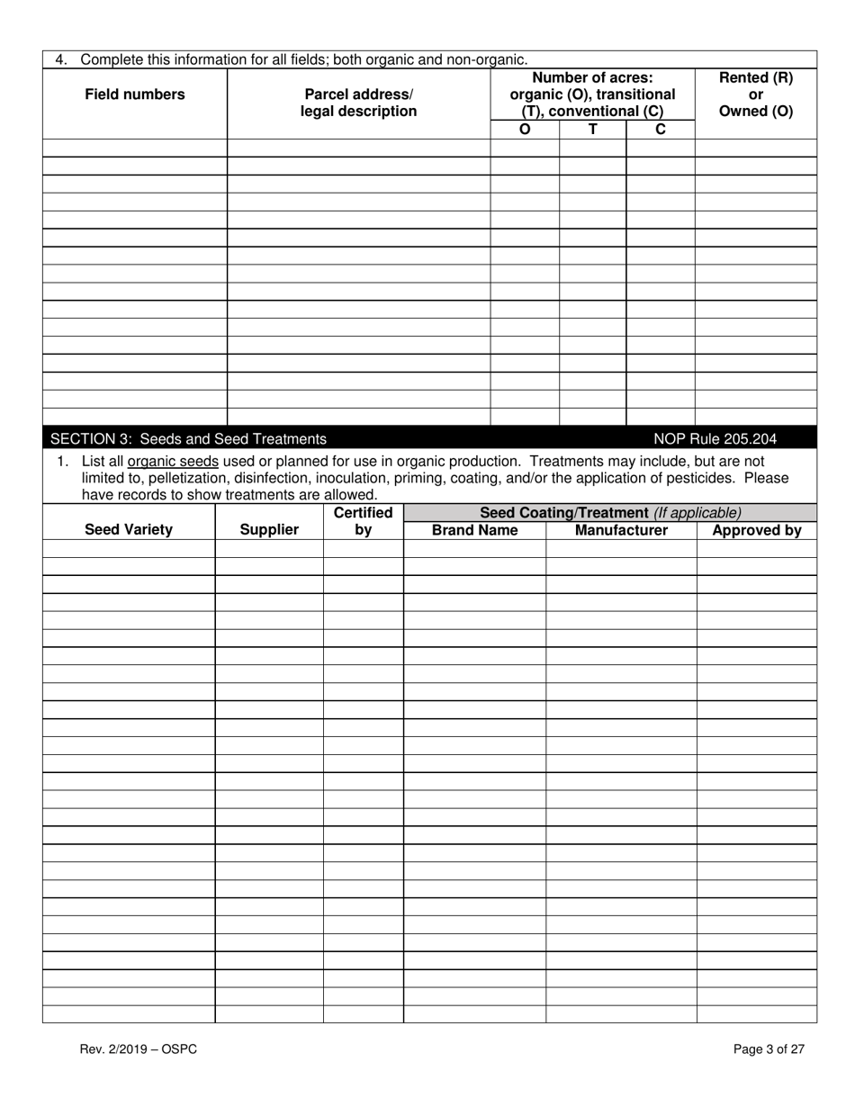 Organic System Plan for Crops - Idaho, Page 3