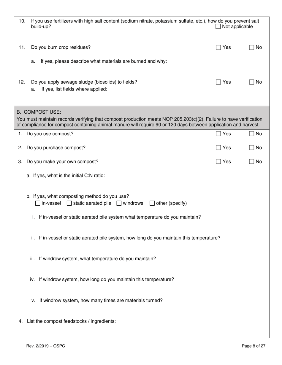 Organic System Plan for Crops - Idaho, Page 8