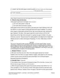 Form CAO P1-2 Petition for Paternity/Custody, Visitation/Support - Idaho, Page 6