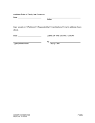 Form CAO FL1-5 Order for Service - Idaho, Page 2