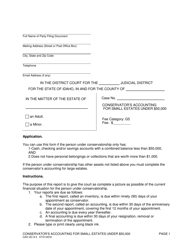 Form CAO GC9-3 Conservator's Accounting for Small Estates Under $50,000 - Idaho