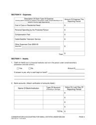 Form CAO GC9-3 Conservator's Accounting for Small Estates Under $50,000 - Idaho, Page 4