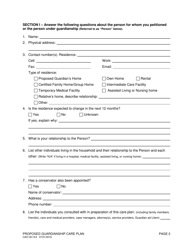 Form CAO GC9-6 Proposed Guardianship Care Plan - Idaho, Page 2