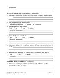 Form CAO GC9-6 Proposed Guardianship Care Plan - Idaho, Page 4
