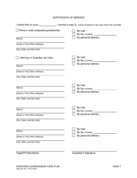 Form CAO GC9-6 Proposed Guardianship Care Plan - Idaho, Page 7