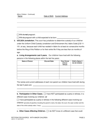 Form CAO D1-5 Petition for Divorce: With Minor Children - Idaho, Page 2