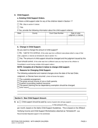 Form CAO D1-5 Petition for Divorce: With Minor Children - Idaho, Page 4