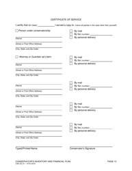 Form CAO GC9-1 Conservator's Inventory and Financial Plan - Idaho, Page 12