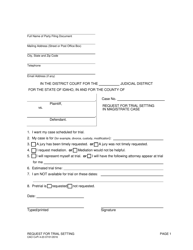 Document preview: Form CAO CvPi4-23 Request for Trial Setting in Magistrate Case - Idaho