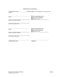 Form CAO CvPi4-23 Request for Trial Setting in Magistrate Case - Idaho, Page 2