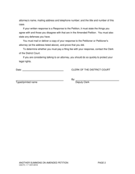 Form CAO FL1-7 &quot;Another Summons on Amended Petition&quot; - Idaho, Page 2