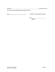 Form CAO CvPi10-4 Writ of Execution - Idaho, Page 2