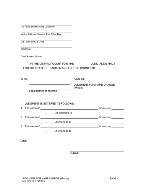 Form CAO NCM8-2  Printable Pdf