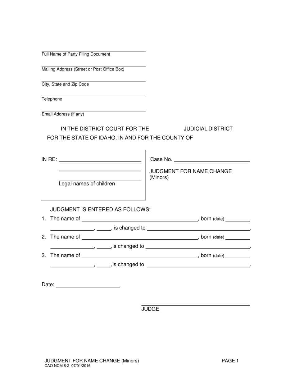 Form CAO NCM8-2 - Fill Out, Sign Online and Download Fillable PDF ...