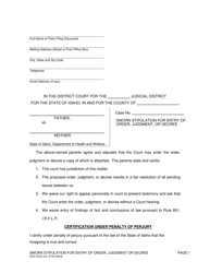 Form CAO GCS6-9 Stipulation for Entry of Order, Judgment, or Decree (H&amp;w) - Idaho