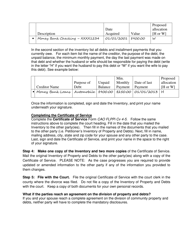 Instructions for Form CAO RFLPPi1-1 Inventory of Property and Debts - Idaho, Page 2