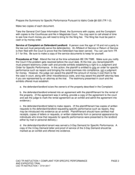 Instructions for Form CAO TR1-1 Complaint for Specific Performance and Expedited Trial - Idaho, Page 2