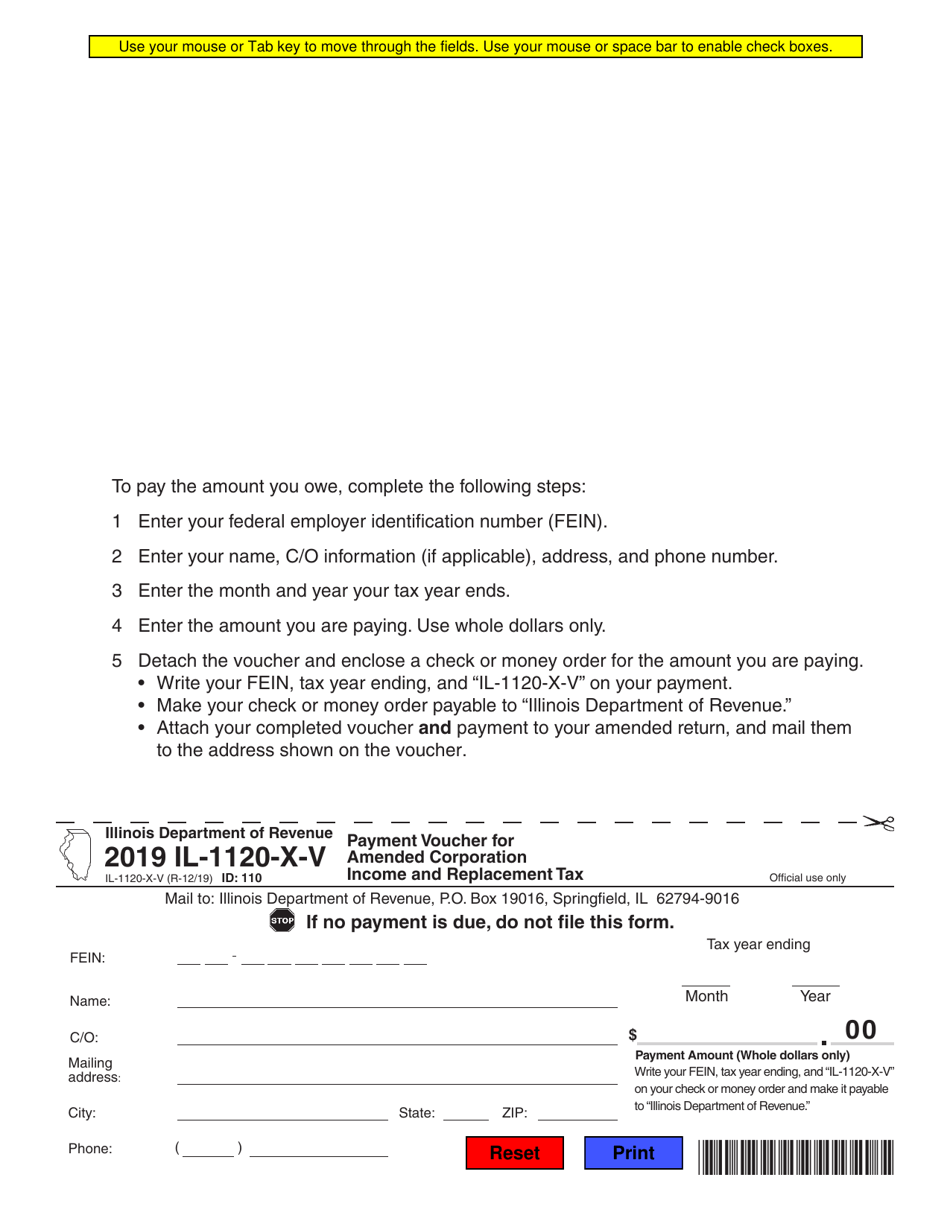 form-il-1120-x-v-download-fillable-pdf-or-fill-online-payment-voucher