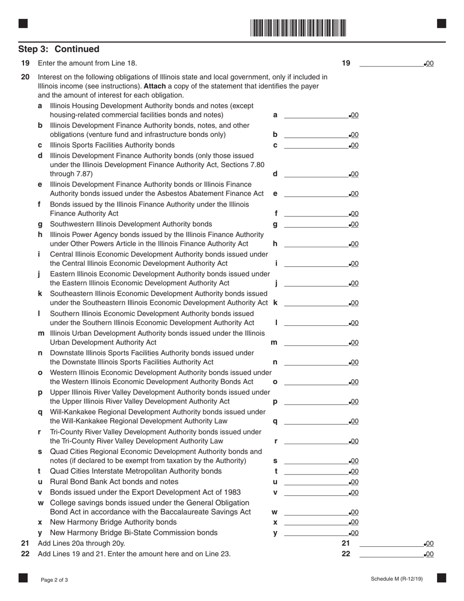Schedule M Other Additions and Subtractions (For Businesses) - Illinois, Page 2
