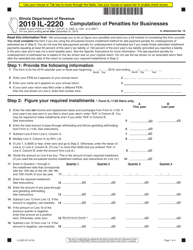 Form IL-2220 Computation of Penalties for Businesses - Illinois