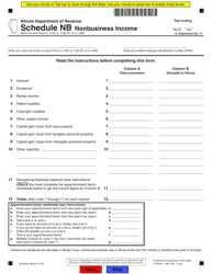 Document preview: Schedule NB Nonbusiness Income - Illinois