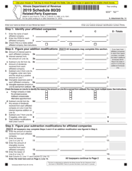 Document preview: Schedule 80/20 Related-Party Expenses - Illinois