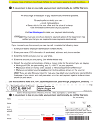 Document preview: Form IL-1041-V Payment Voucher for Fiduciary Income and Replacement Tax - Illinois