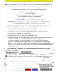 Document preview: Form IL-990-T-V Payment Voucher for Exempt Organization Income and Replacement Tax - Illinois